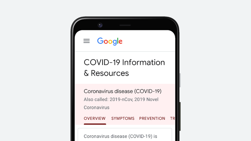COVID-19 Information & Resources by Google