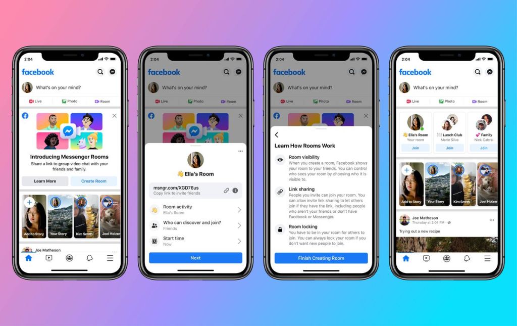 Facebook Launch Messenger Rooms
